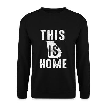 Carte Amérique État américain Drapeau Cette maison Géorgie - Sweat-shirt Unisexe - noir - Devant - Alina (178cm) & Michal (187cm)