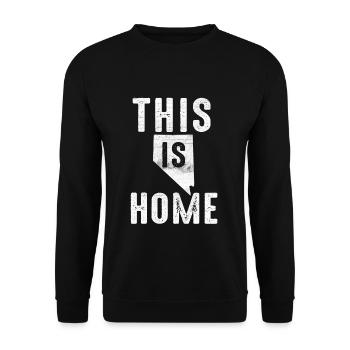 Map America US State Flag This Home Nevada - Unisex Sweatshirt - black - Front - Alina (178cm) & Michal (187cm)