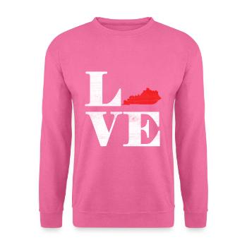 Fière Amérique Carte terrestre de l’État Amour Kentucky - Sweat-shirt Unisexe - rose - Devant