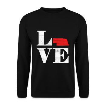 Proud America State Land Map Love Nebraska - Unisex Sweatshirt - black - Front - Alina (178cm) & Michal (187cm)