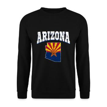 US America State Flag Land Map Arizona - Unisex Sweatshirt - black - Front - Alina (178cm) & Michal (187cm)