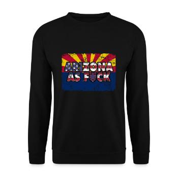 America US Flag State Flag Arizona - Unisex Pullover - Schwarz - Vorne - Alina (178cm) & Michal (187cm)