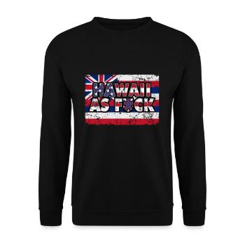 America US Flag State Flag Hawaii - Unisex Pullover - Schwarz - Vorne - Alina (178cm) & Michal (187cm)