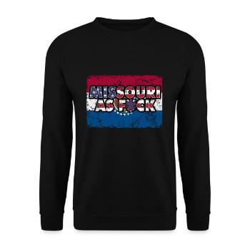 America US Flag State Flag Missouri - Unisex Sweatshirt - black - Front - Alina (178cm) & Michal (187cm)