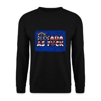 America US Flag State Flag Nevada - Unisex Sweatshirt - black - Front - Alina (178cm) & Michal (187cm)