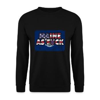 America US Flag State Flag Maine - Unisex Pullover - Schwarz - Vorne - Alina (178cm) & Michal (187cm)