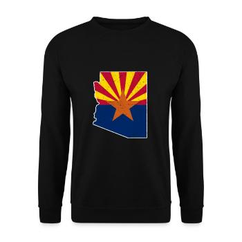 Carte terrestre Amérique État américain En détresse Arizona - Sweat-shirt Unisexe - noir - Devant - Alina (178cm) & Michal (187cm)