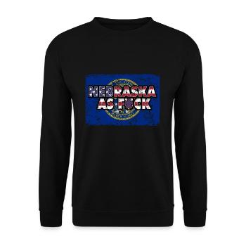 America US Flag State Flag Nebraska - Unisex Sweatshirt - black - Front - Alina (178cm) & Michal (187cm)