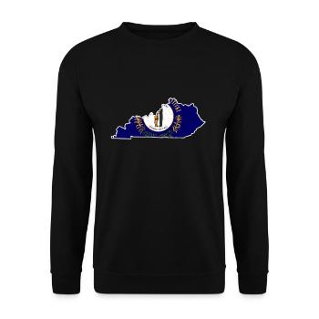 Land Map America US State Distressed Kentucky - Unisex Sweatshirt - black - Front - Alina (178cm) & Michal (187cm)