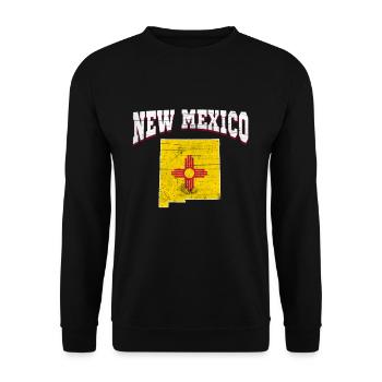 US America State Flag Land Map New Mexico - Unisex Pullover - Schwarz - Vorne - Alina (178cm) & Michal (187cm)