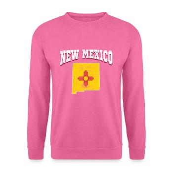 Carte terrestre du drapeau de l’État des États-Unis Amérique Nouveau-Mexique - Sweat-shirt Unisexe - rose - Devant