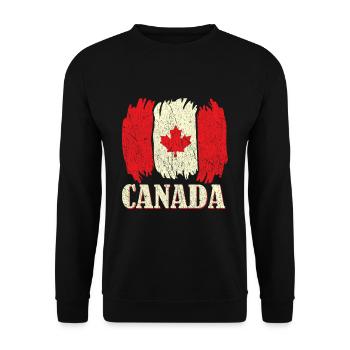 Érable Drapeau du Canada Fière fête canadienne du Canada - Sweat-shirt Unisexe - noir - Devant - Alina (178cm) & Michal (187cm)