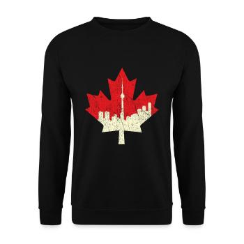 Maple Canada Proud Canadian Flag Canada Day - Unisex Pullover - Schwarz - Vorne - Alina (178cm) & Michal (187cm)