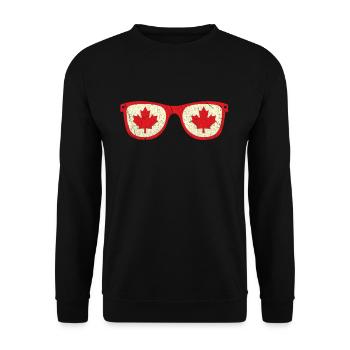 Glasses Canada Flag Proud Canadian Canada Day - Unisex Pullover - Schwarz - Vorne - Alina (178cm) & Michal (187cm)