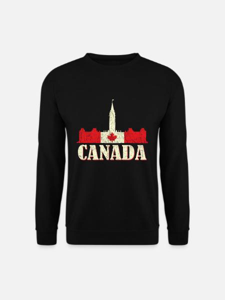 Canada Parliament Hill Proud Canadian Canada Day - Unisex Pullover - Schwarz