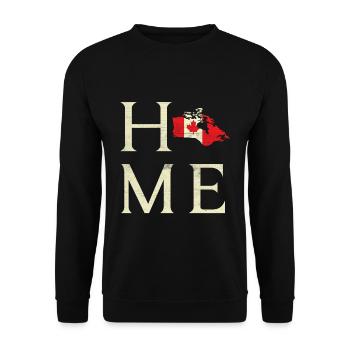 Home Land Map Canada Proud Canadian Canada Day - Unisex Sweatshirt - black - Front - Alina (178cm) & Michal (187cm)