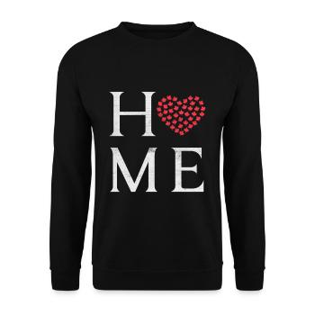 Heart Maple Home Canada Proud Canadian Canada Day - Unisex Sweatshirt - black - Front - Alina (178cm) & Michal (187cm)