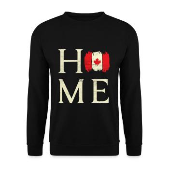 Home Canada Proud Canadian Flag Canada Day - Unisex Pullover - Schwarz - Vorne - Alina (178cm) & Michal (187cm)