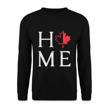 Leaf Maple Home Canada Proud Canadian Canada Day - Unisex Sweatshirt - black - Front - Alina (178cm) & Michal (187cm)