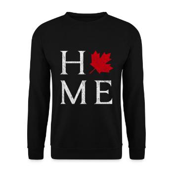 Maple Leaf Home Canada Proud Canadian Canada Day - Unisex Sweatshirt - black - Front - Alina (178cm) & Michal (187cm)