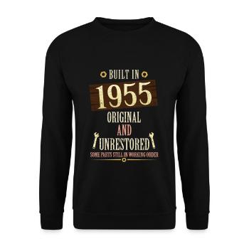 Construit dans l’original de 1955 et non restauré - Sweat-shirt Unisexe - noir - Devant - Alina (178cm) & Michal (187cm)