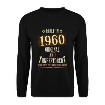 Construit dans l’original de 1960 et non restauré - Sweat-shirt Unisexe - noir - Devant - Alina (178cm) & Michal (187cm)