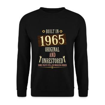 Built In The 1965 Original And Unrestored - Unisex Pullover - Schwarz - Vorne - Alina (178cm) & Michal (187cm)