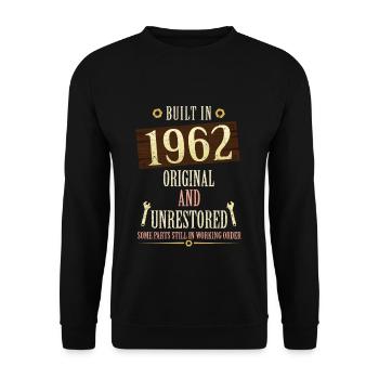 Construit dans l’original de 1962 et non restauré - Sweat-shirt Unisexe - noir - Devant - Alina (178cm) & Michal (187cm)