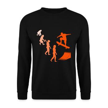 Skating Board Skate Skater Evolution Skateboard - Unisex Pullover - Schwarz - Vorne - Alina (178cm) & Michal (187cm)