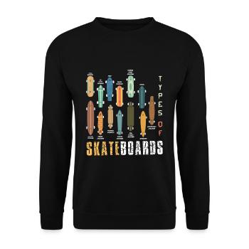 Skating Board Skate Types Of Skateboard - Unisex Sweatshirt - black - Front - Alina (178cm) & Michal (187cm)