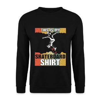Patinage vintage Skate Skate This My Skateboard - Sweat-shirt Unisexe - noir - Devant - Alina (178cm) & Michal (187cm)