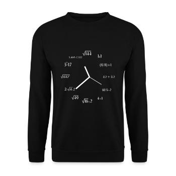 Formule Math Meme Math Equation Drôle Math Horloge - Sweat-shirt Unisexe - noir - Devant - Alina (178cm) & Michal (187cm)