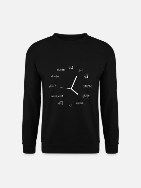 Math Clock Math Formule Meme Joke Math - Sweat-shirt Unisexe - noir
