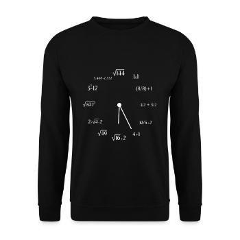 Math Meme Math Formula Meme Math Clock - Unisex Pullover - Schwarz - Vorne - Alina (178cm) & Michal (187cm)