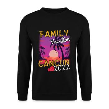 Family Vacation 2022 Tropical Hello Summer - Unisex Pullover - Schwarz - Vorne - Alina (178cm) & Michal (187cm)