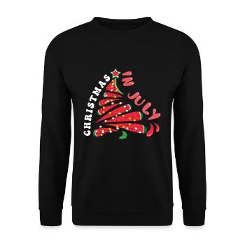 Plage Noël Pastèque Juillet Été 2022 - Sweat-shirt Unisexe - noir - Devant - Alina (178cm) & Michal (187cm)