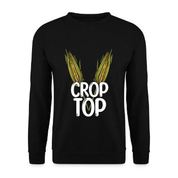 Beach 2022 Tropical Funny Crop Corn Summer - Unisex Pullover - Schwarz - Vorne - Alina (178cm) & Michal (187cm)