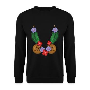 Plage 2022 Fleur de Tropicale Florale Été - Sweat-shirt Unisexe - noir - Devant - Alina (178cm) & Michal (187cm)