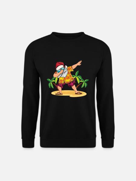 Island Beach Christmas Dabbing Santa Summer 2022 - Unisex Pullover - Schwarz