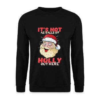 Beach Christmas Hot Balls Santa Summer 2022 - Unisex Pullover - Schwarz - Vorne - Alina (178cm) & Michal (187cm)