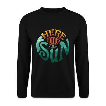 Comes Sun Beach 2022 Tropical Hello Summer - Unisex Pullover - Schwarz - Vorne - Alina (178cm) & Michal (187cm)