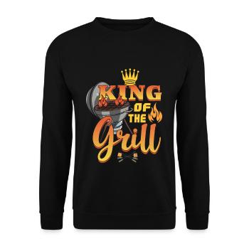 Grill Barbecue Steak Backyard Summer 2022 - Unisex Pullover - Schwarz - Vorne - Alina (178cm) & Michal (187cm)