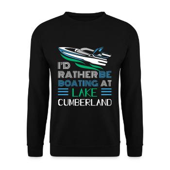 Boat Kayak Kayaking Pontoon Boating At Lake Summer - Unisex Pullover - Schwarz - Vorne - Alina (178cm) & Michal (187cm)