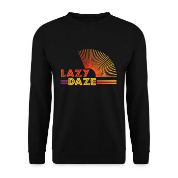 Lazy Spring Toy Beach 2022 Tropical Hello Summer - Unisex Pullover - Schwarz - Vorne - Alina (178cm) & Michal (187cm)