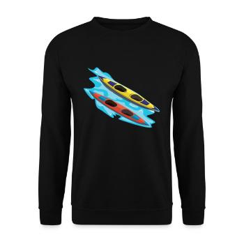 Boating Boat Kayaking Kayak Pontoon Lake Summer - Unisex Pullover - Schwarz - Vorne - Alina (178cm) & Michal (187cm)