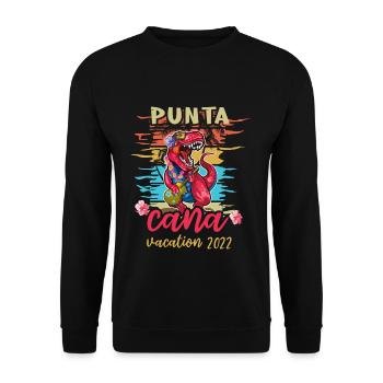 Punta Cana Vacation 2022 Tropical Hello Summer - Unisex Pullover - Schwarz - Vorne - Alina (178cm) & Michal (187cm)