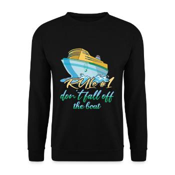Don't Fall Boat Kayak Pontoon Boating Summer - Unisex Pullover - Schwarz - Vorne - Alina (178cm) & Michal (187cm)