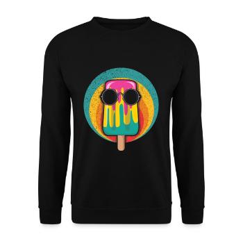 Beach 2022 Tropical Ice Pop Beach Summer - Unisex Pullover - Schwarz - Vorne - Alina (178cm) & Michal (187cm)
