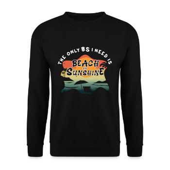 Beach And Sunshine Tropical Hello Summer 2022 - Unisex Pullover - Schwarz - Vorne - Alina (178cm) & Michal (187cm)