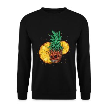 Sun Beach 2022 Tropical Summer Bone Pineapple - Unisex Sweatshirt - black - Front - Alina (178cm) & Michal (187cm)